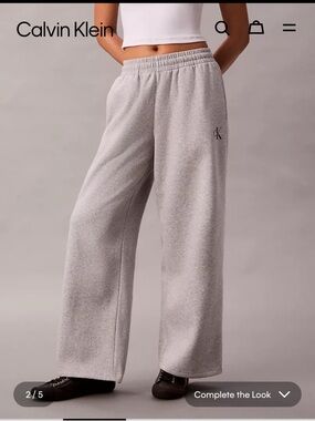 Calvin Klein Monologo Wide Leg Sweatpants - Size S